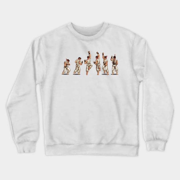 Street Fighter 2 Ryu Shoryuken Crewneck Sweatshirt by STUFFnTHINGS